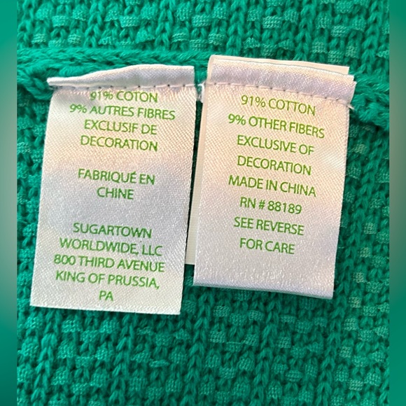 Like New Lilly Pulitzer Light Green Tatum Fringe Cardigan, Size Large - Picture 11 of 12